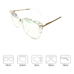 Armação Feminina Transparente Gatinho TR90 - D2