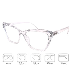 Armação De Óculos Feminina Para Grau Cristal Lapidado 3D Clássica Casual Moderna Tendência Trend