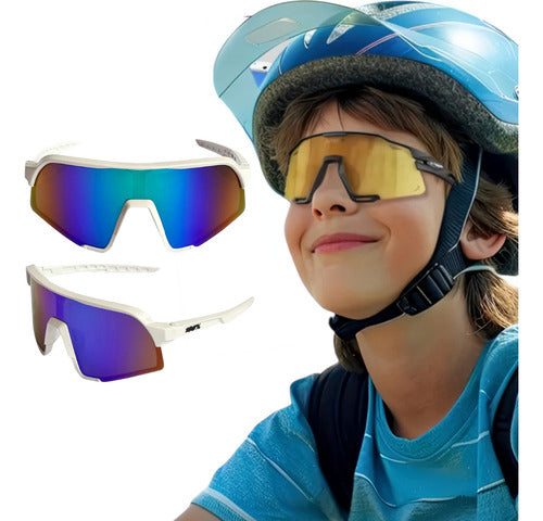 Óculos De Sol Infantil Esportivo Ciclismo Bike Corrida