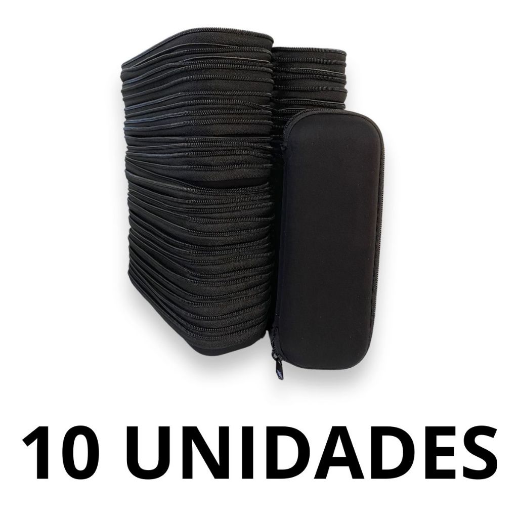Estojo com zíper 16 cm para óculos, maquiagem, canetas