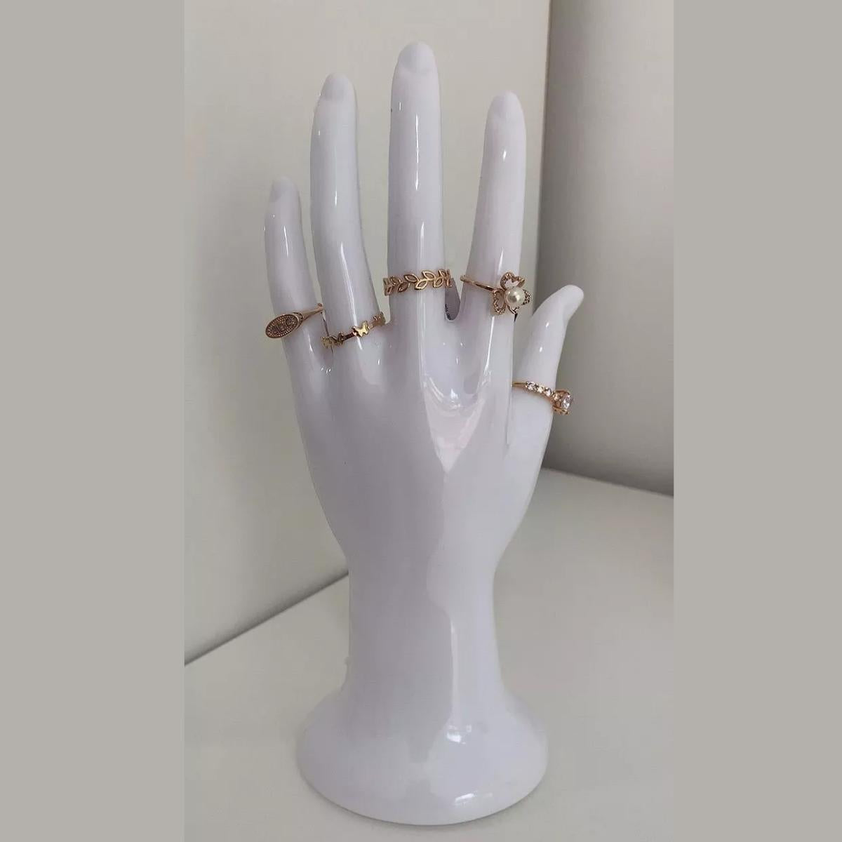 Mão Expositora Para Anéis Pulseiras, Joias, Uso Pessoal ou Para Lojas e Vitrines, Mão Esquerda Leve, para Decoração