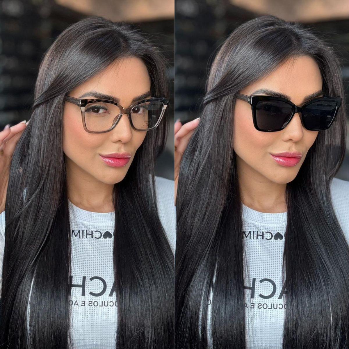 Armação Para Grau Feminina Clip On Moderna Moda Tendencia Clipon Com Garantia A002 - VARIAÇÃO 44