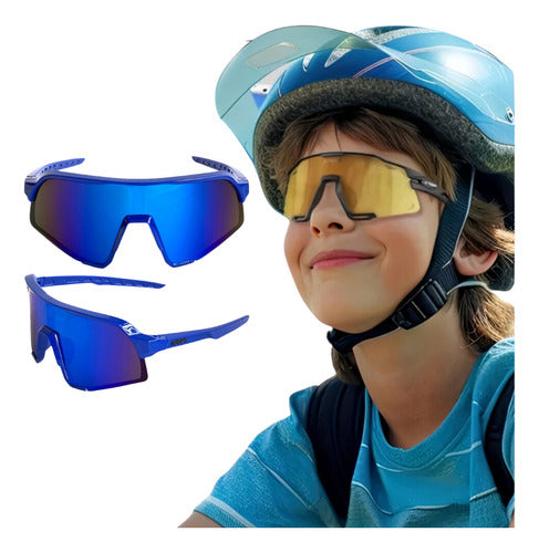 Óculos De Sol Infantil Esportivo Ciclismo Bike Corrida
