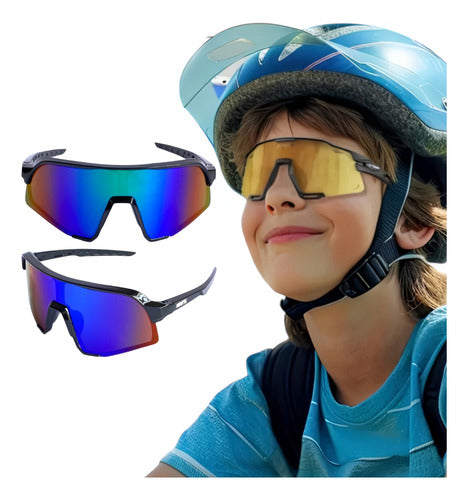 Óculos De Sol Infantil Esportivo Ciclismo Bike Corrida