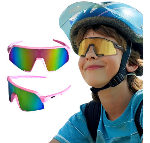Óculos De Sol Infantil Esportivo Ciclismo Bike Corrida