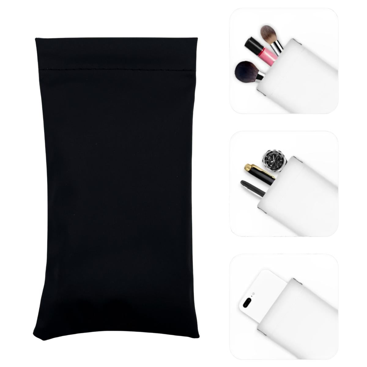 Kit 10 Capinha Porta Óculos Case De Luxo Hidrofobica Atacado - Preto