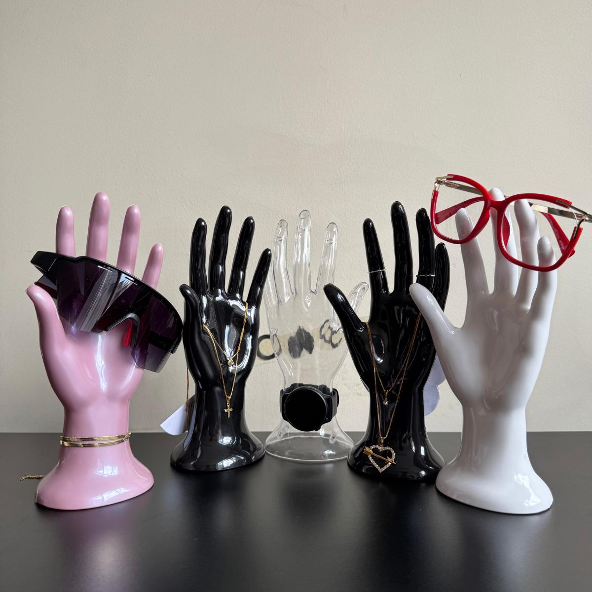 Mão Expositora Para Anéis Pulseiras, Joias, Uso Pessoal ou Para Lojas e Vitrines, Mão Esquerda Leve, para Decoração