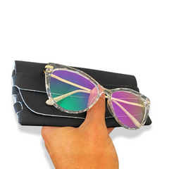 Armação Feminina Transparente Oval Gatinho TR90 - OVAL