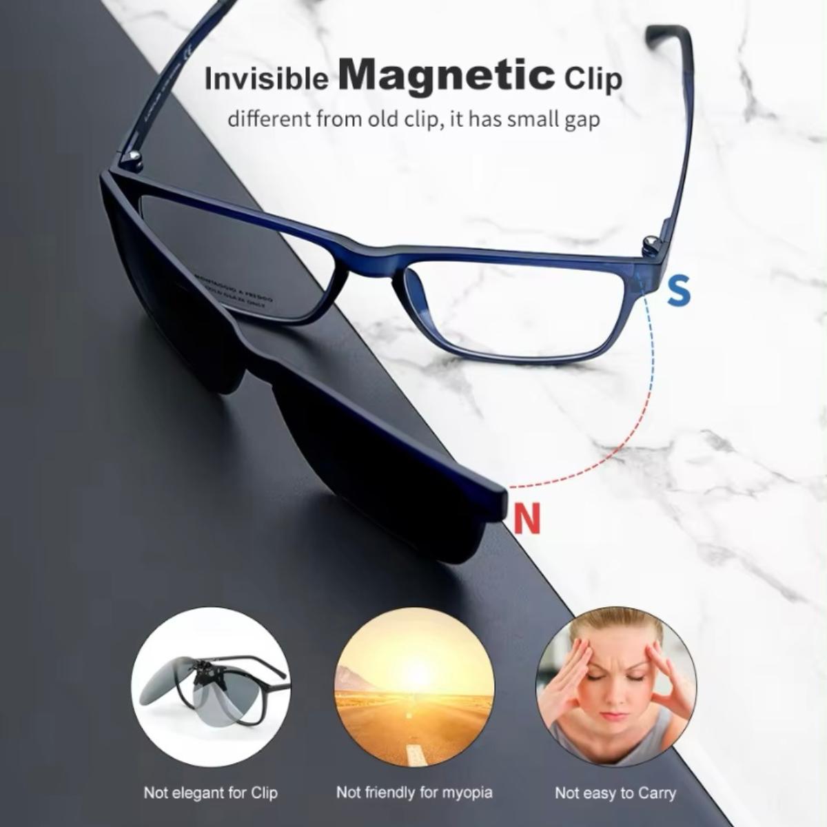 Óculos Armação Para Grau Masculina/Masculino Clip On Com Garantia ÓCULOS CLIPON DE GRAU MASCULINO PARA HOMENS Polarized