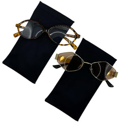 Kit 10 Capinha Porta Óculos Case De Luxo Hidrofobica Atacado - Preto