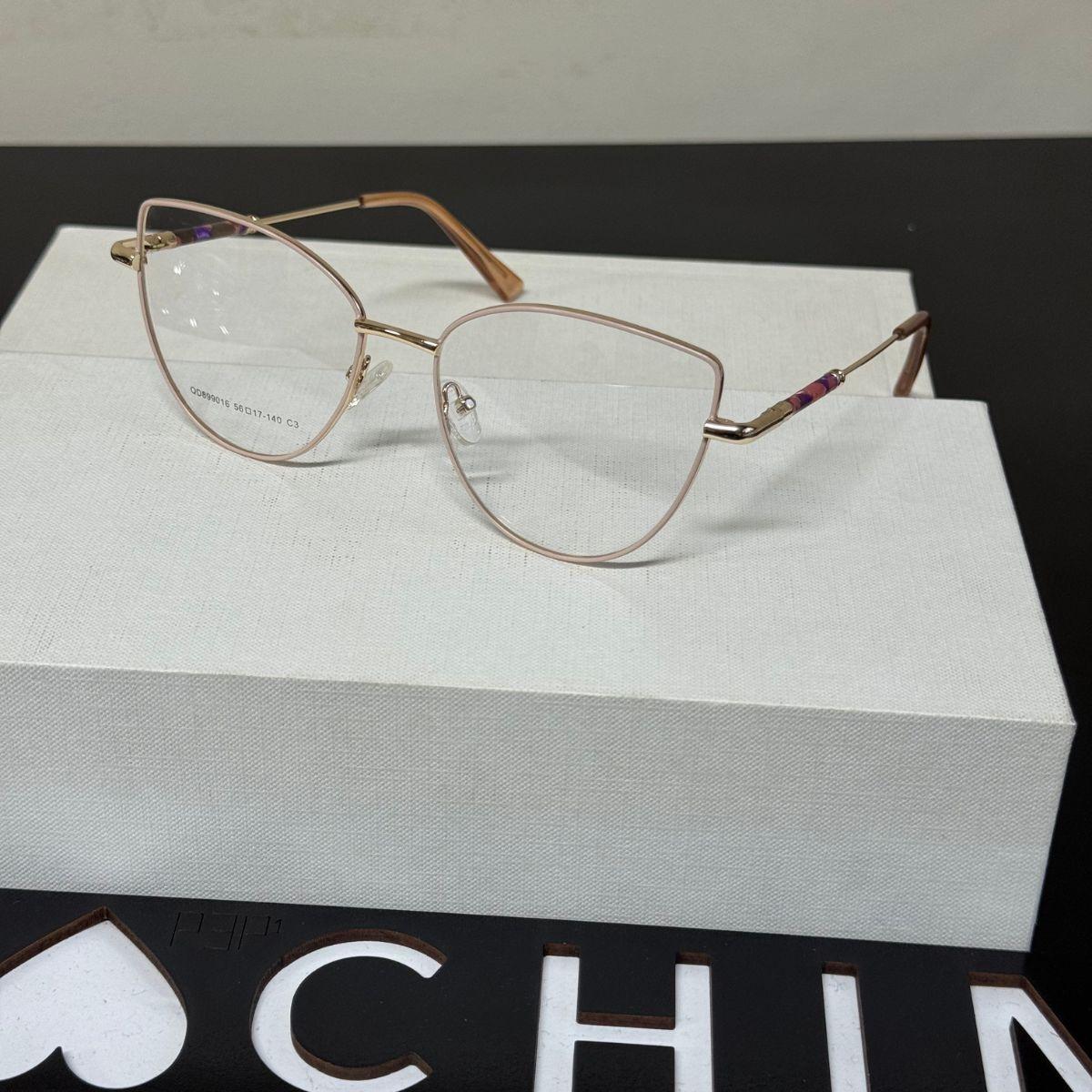 ÓCULOS ARMAÇÃO PARA GRAU FEMININA METAL PREMIUM MODERNA MODA 899016