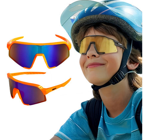 Óculos De Sol Infantil Esportivo Ciclismo Bike Corrida