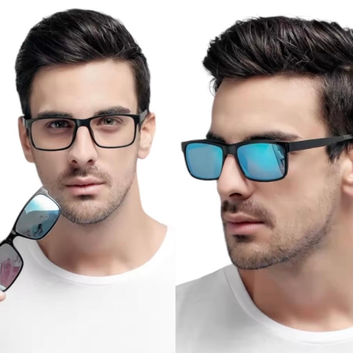 Óculos Armação Para Grau Masculina/Masculino Clip On Com Garantia ÓCULOS CLIPON DE GRAU MASCULINO PARA HOMENS Polarized