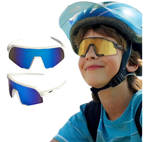 Óculos De Sol Infantil Esportivo Ciclismo Bike Corrida