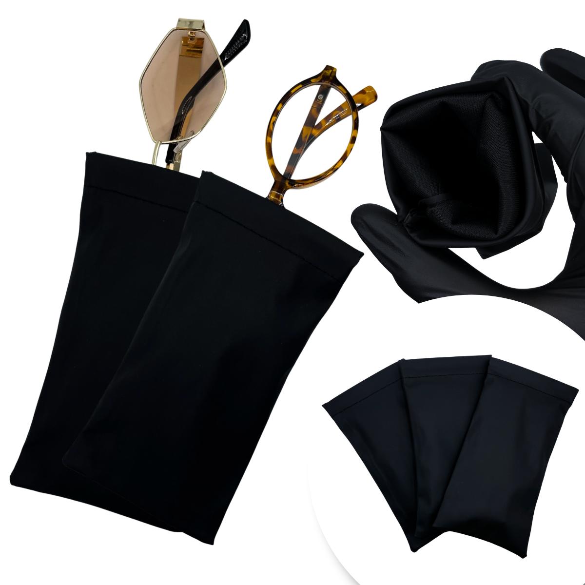 Kit 10 Capinha Porta Óculos Case De Luxo Hidrofobica Atacado - Preto