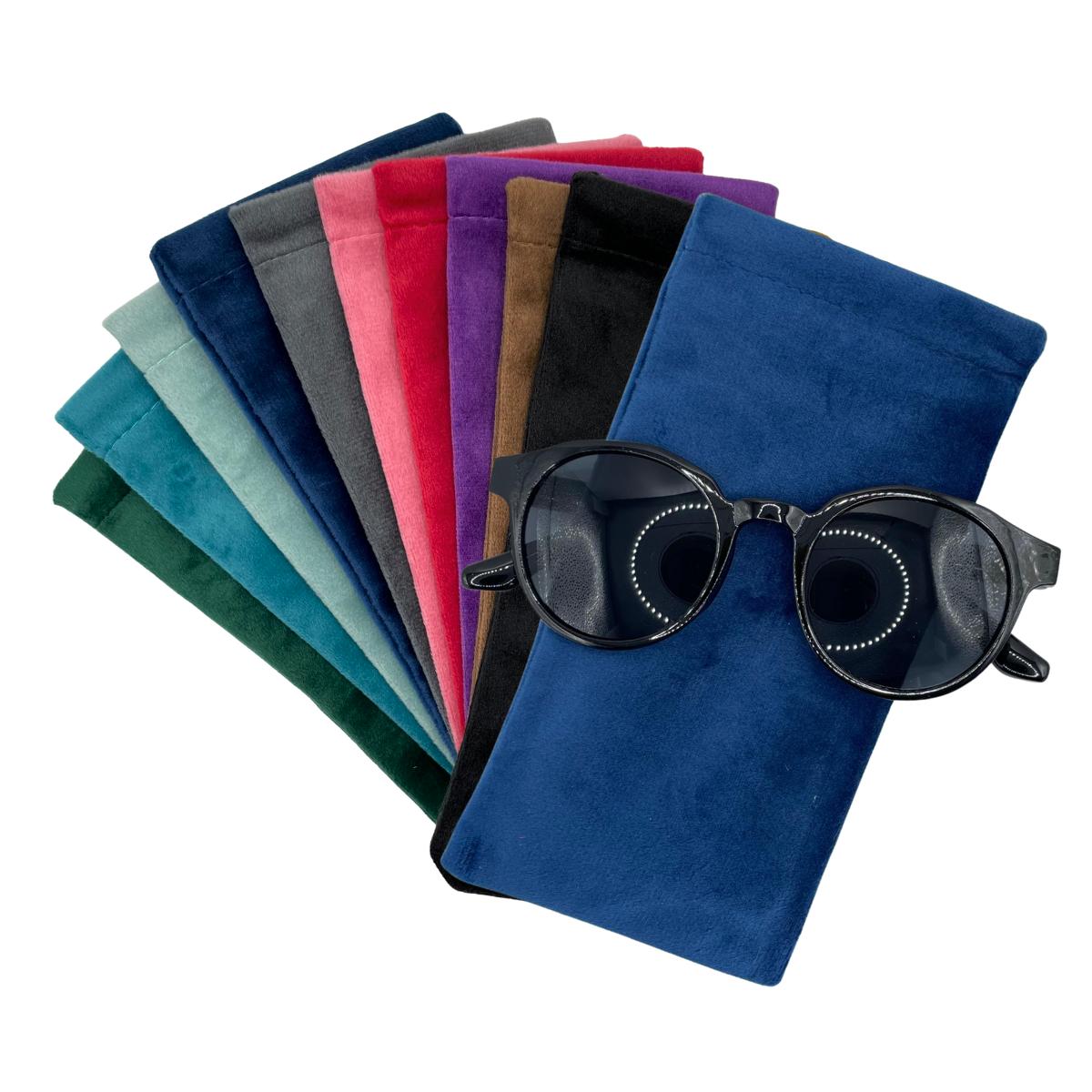 Capa de Óculos Porta 3 Peças Veludo Sintético com Fecho Automático (case/estojo/proteção/capa) Acessórios Pequenos