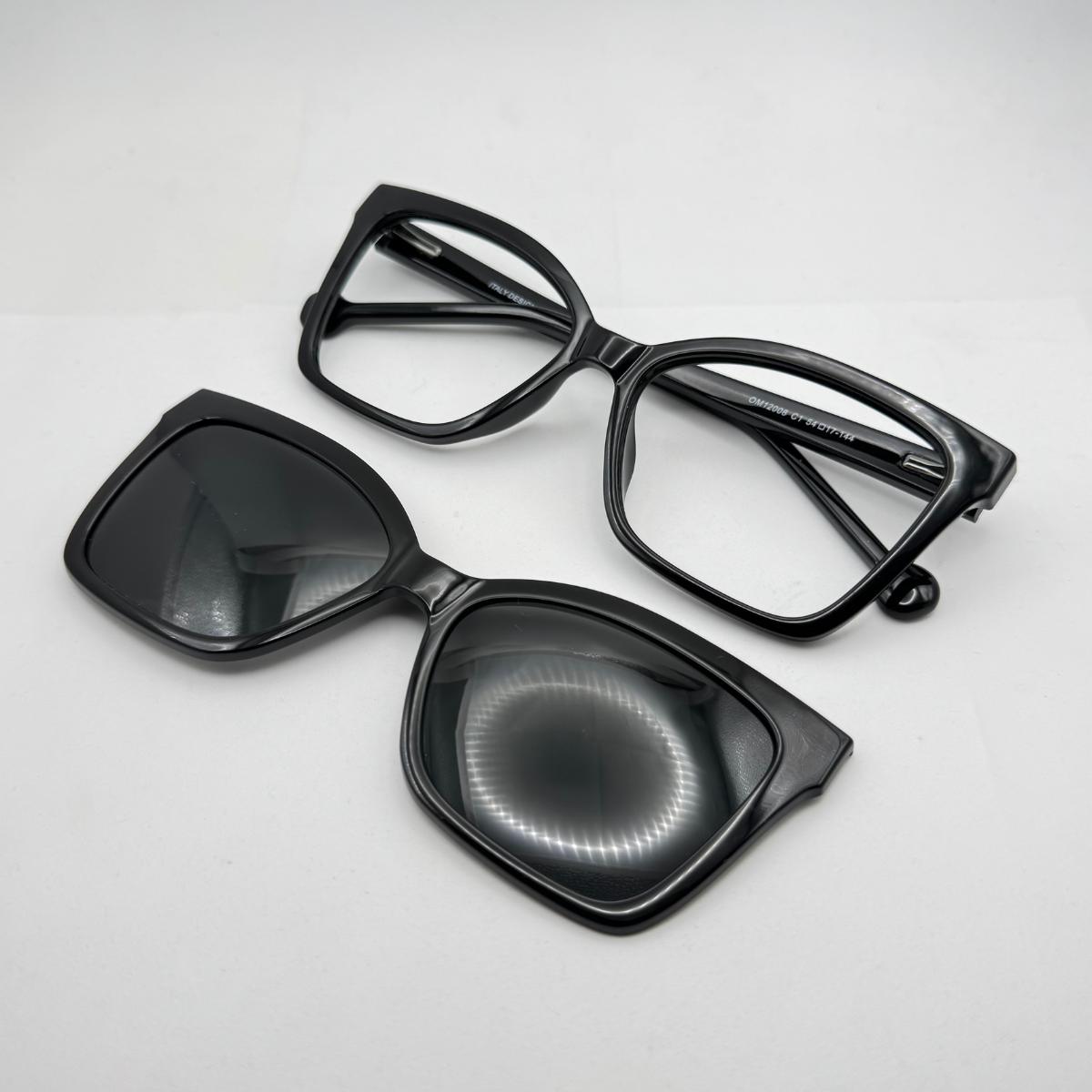Óculos Com Clip para Grau, 2 em 1 Óculos Solar Clip On Clipon UV400, Lente Polarizada Classica, Casual, Elegante, Leves