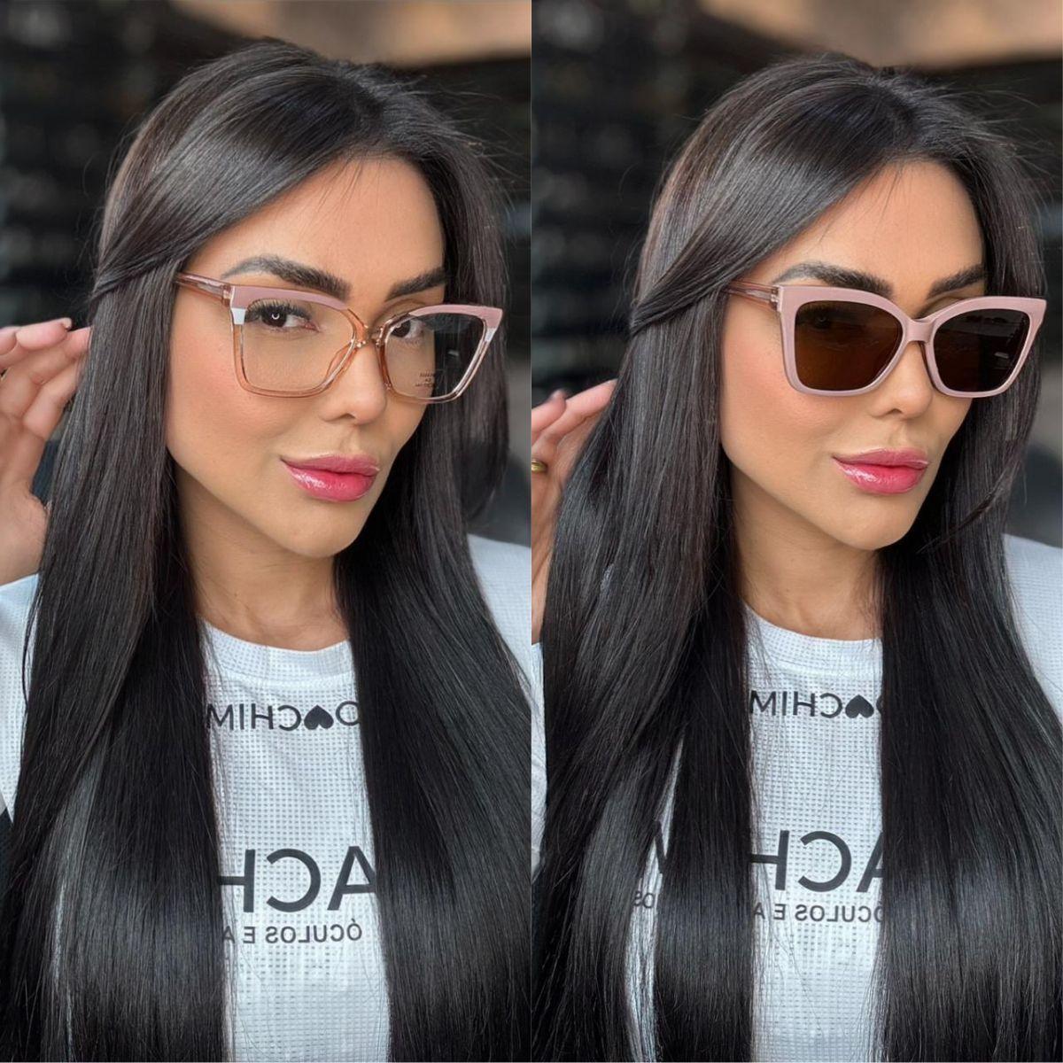 Armação Para Grau Feminina Clip On Moderna Moda Tendencia Clipon Com Garantia A002 - VARIAÇÃO 44